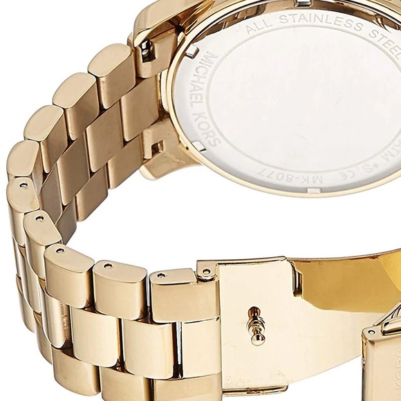 MICHAEL KORS “OVERSIZED RUNWAY” MK8077 GOLD WATCH LINKS - Picture 3 of 4